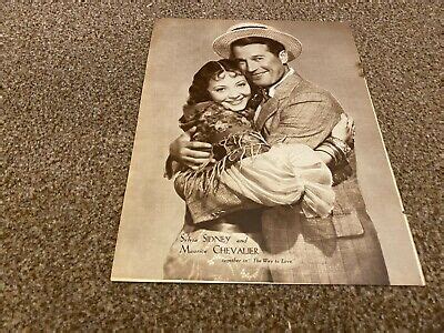 FTWB24 PIN UP Picture 12X9 Maurice Chevalier & Sylvia.